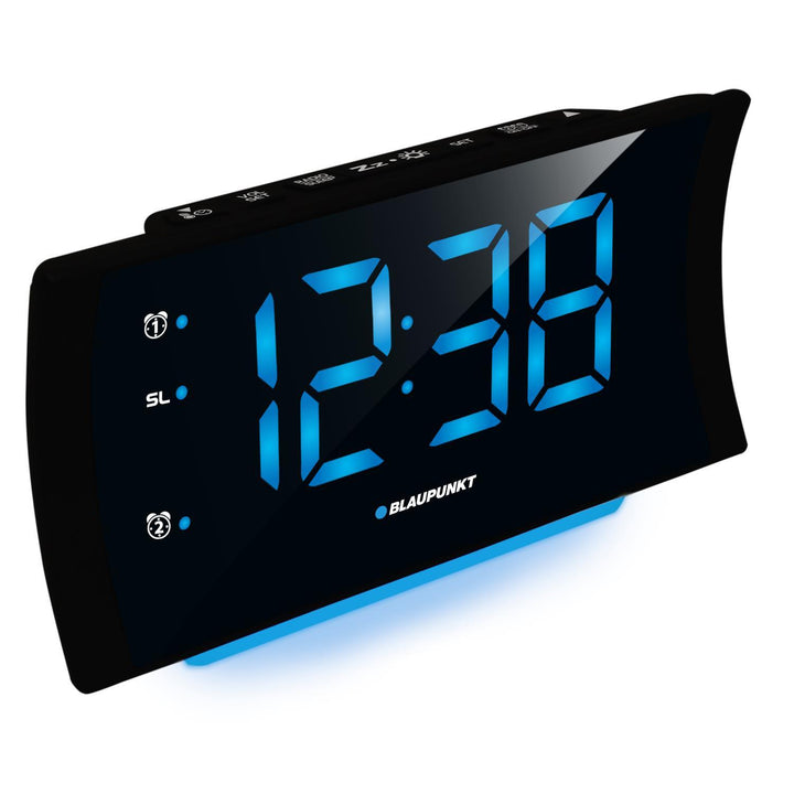 Clock Radio FM PLL USB Charging Temperature Sensor LED Backlight  Display Alarm Nap Function