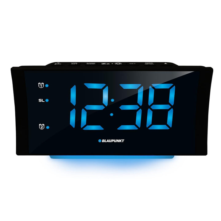 Clock Radio FM PLL USB Charging Temperature Sensor LED Backlight  Display Alarm Nap Function