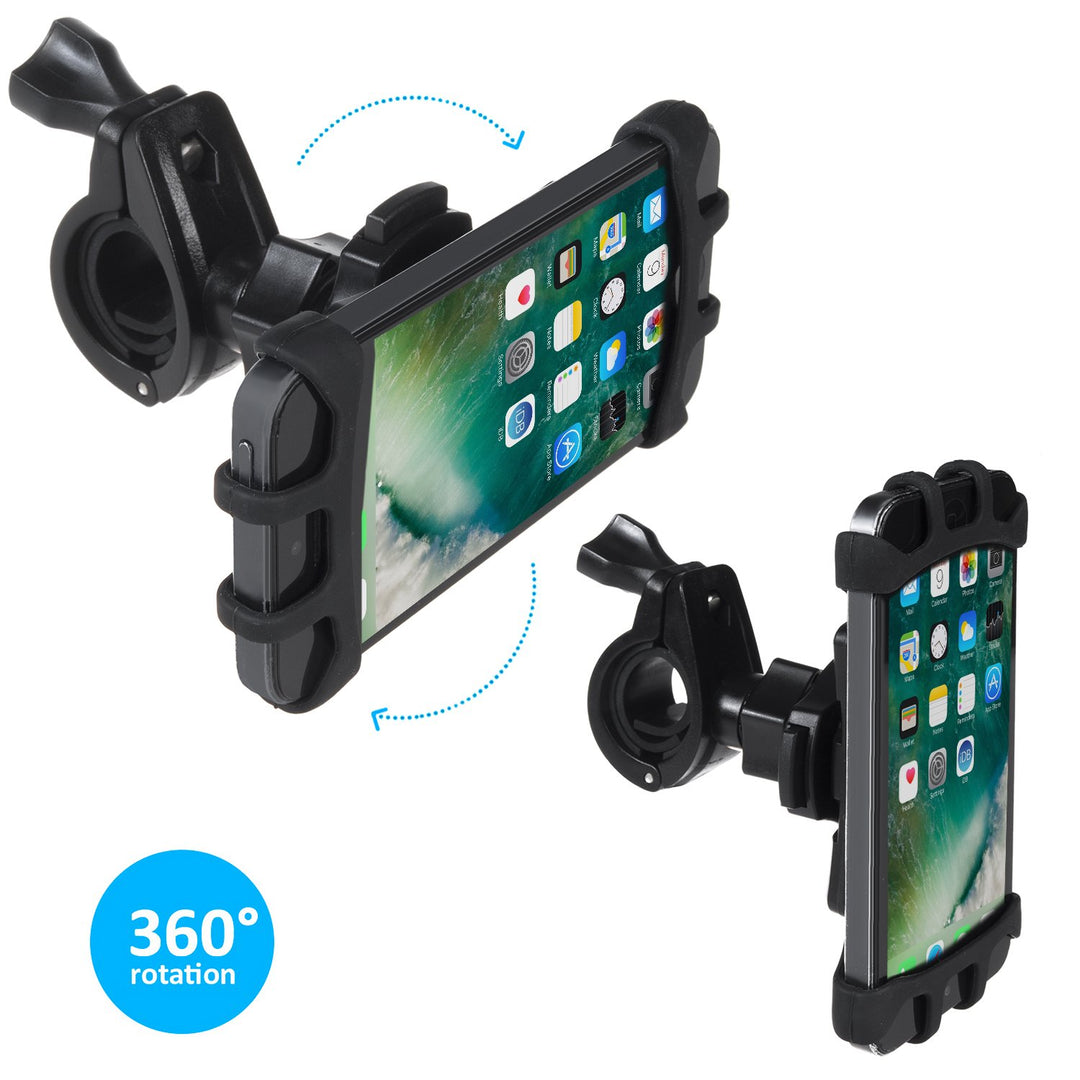 Maclean MC-823 Mobile Phone GPS Holder for Bicycles Motorbikes 360° Rotation Handlebar Mount Secure Quick Connect Universal