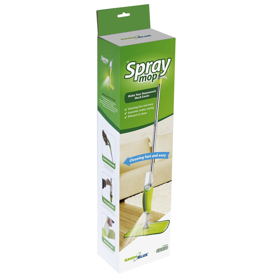 GreenBlue GB830 Flat Spray Mop With 2 Reinforced Microfiber Inserts