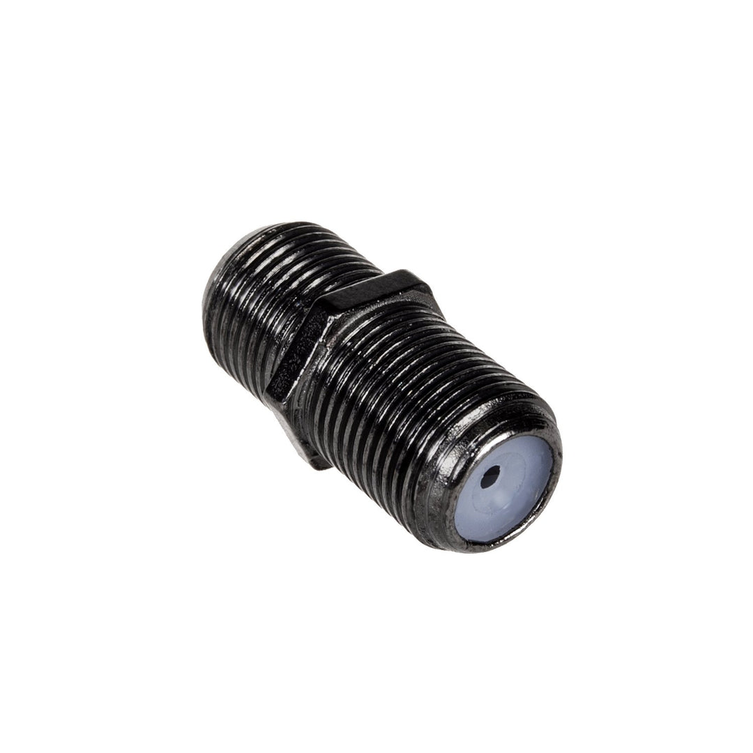 Maclean MCTV-904 F-Type to F-Type Extender Connector Professional Transition Plug Black Nickel Plated Metal