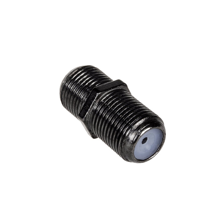 Maclean MCTV-904 F-Type to F-Type Extender Connector Professional Transition Plug Black Nickel Plated Metal