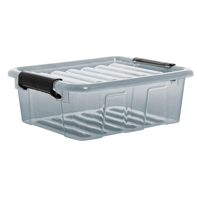 Bin with lid Plast Team Home Box 2L transparent grey