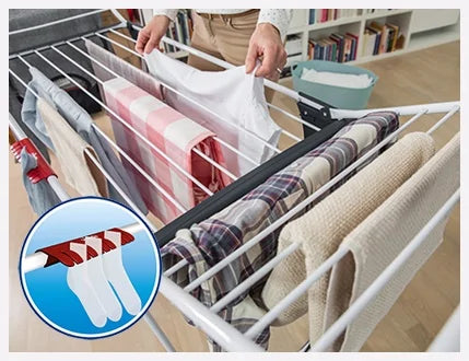 Vileda King Clothes Airer XXL Raca Triomú Sciatháin Fillte Réimse Triomú Sturdy 20m