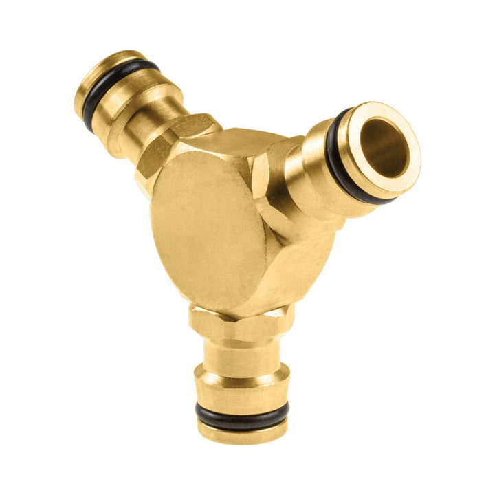 52-845 Cellfast Brass 3-Way Connector Splitter 1/2" 3/4" 6 Bar Durable