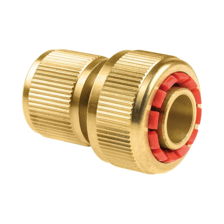 Cellfast Brass 52-825  Quick Connector 3/4" Brass Hose Pipe Watering Connector Water Flow Stop Heavy Duty