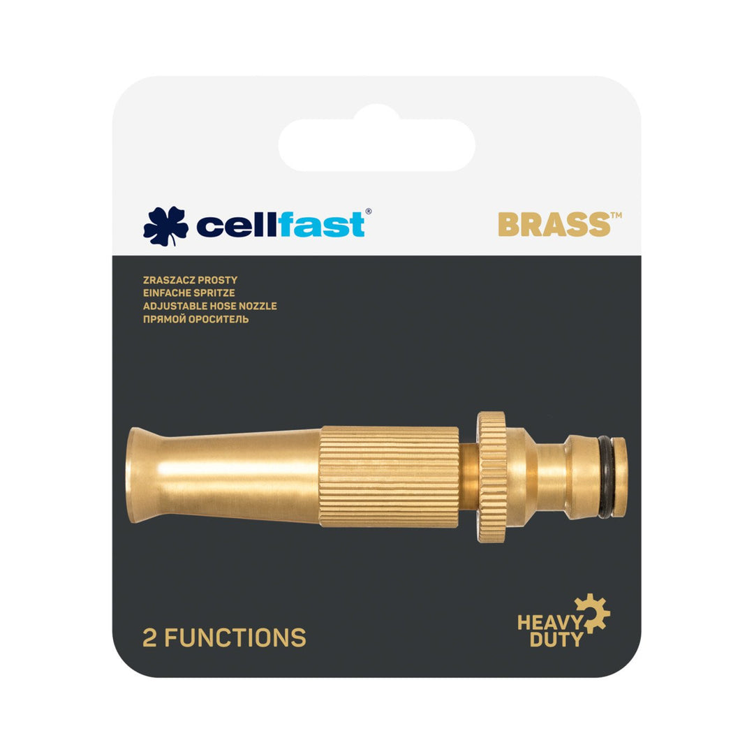 Straight Hose Nozzle Cellfast BRASS 52-890 Adjustable Stream Power