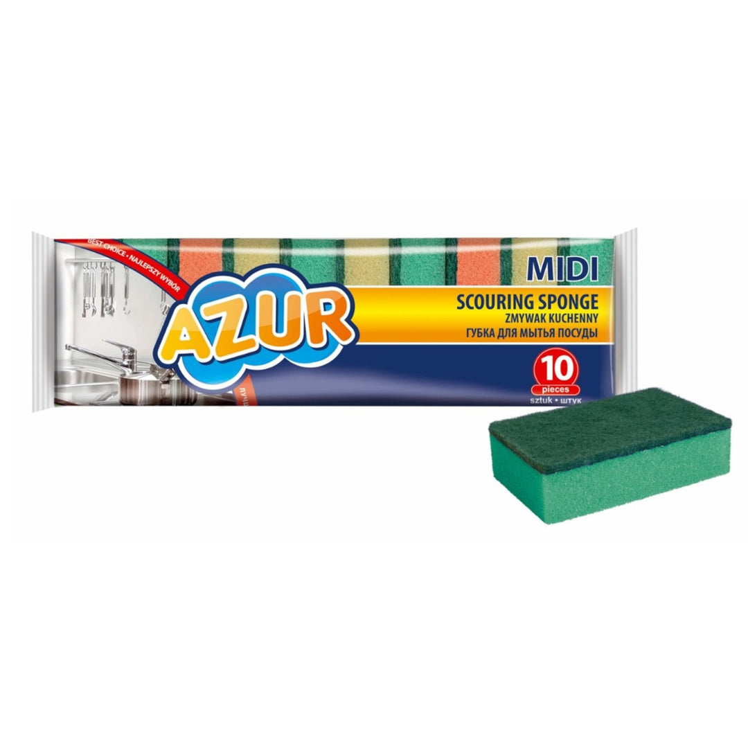York 3030160-007330 Kitchen sponges 10 pieces Azur Midi Centi Multicolor
