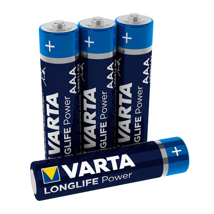 4x Varta Longlife Power AAA R3 LR3 alkaline batteries