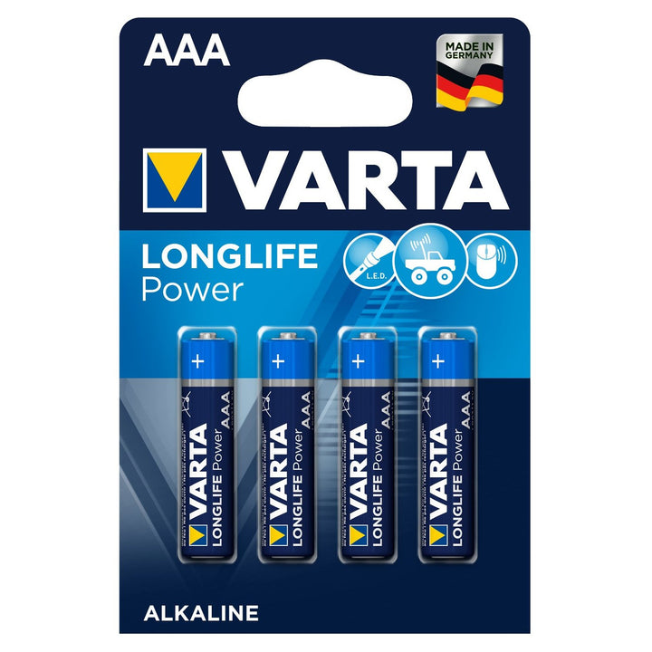 4x Varta Longlife Power AAA R3 LR3 alkaline batteries