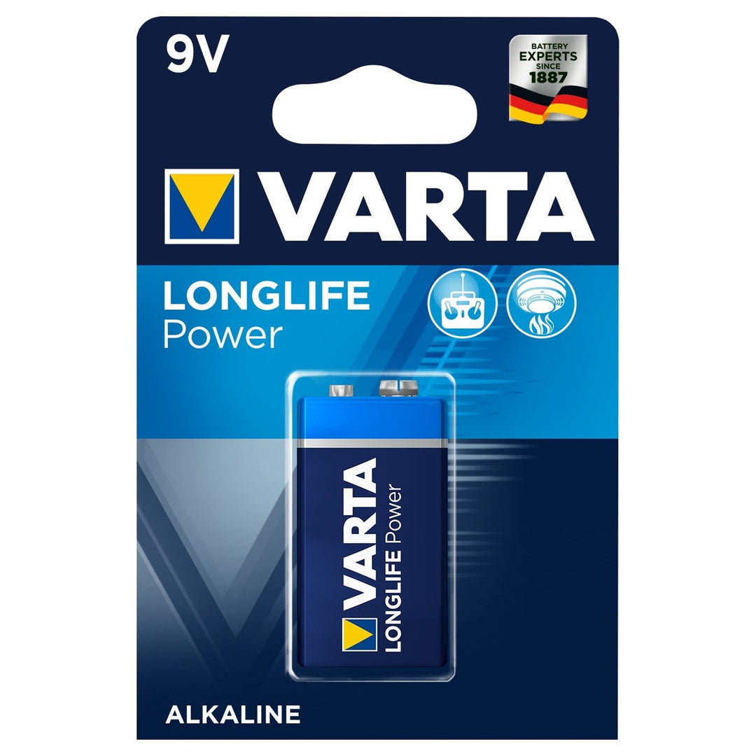 Ceallraí alcaileach Varta Longlife Power 9V, ardchaighdeáin