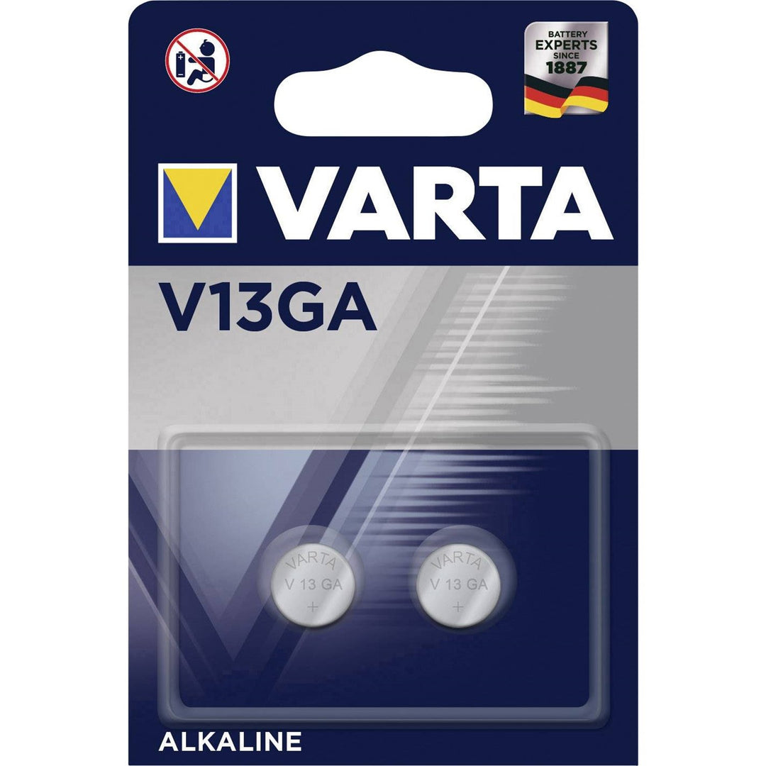 2x Varta V13GA LR44 AG13 Alkaline batteries, high quality