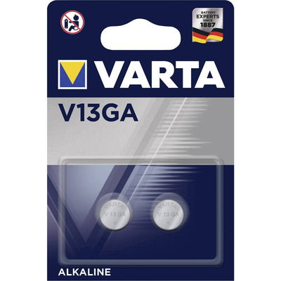 2x Varta V13GA LR44 AG13 Alkaline batteries, high quality