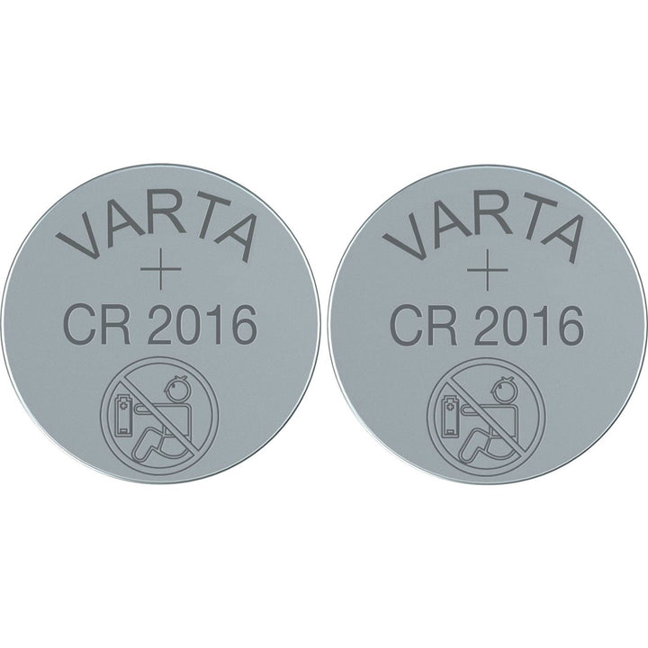 2x Varta CR2016 CR 2016 button lithium battery, high quality