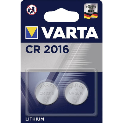 2x Varta CR2016 CR 2016 button lithium battery, high quality
