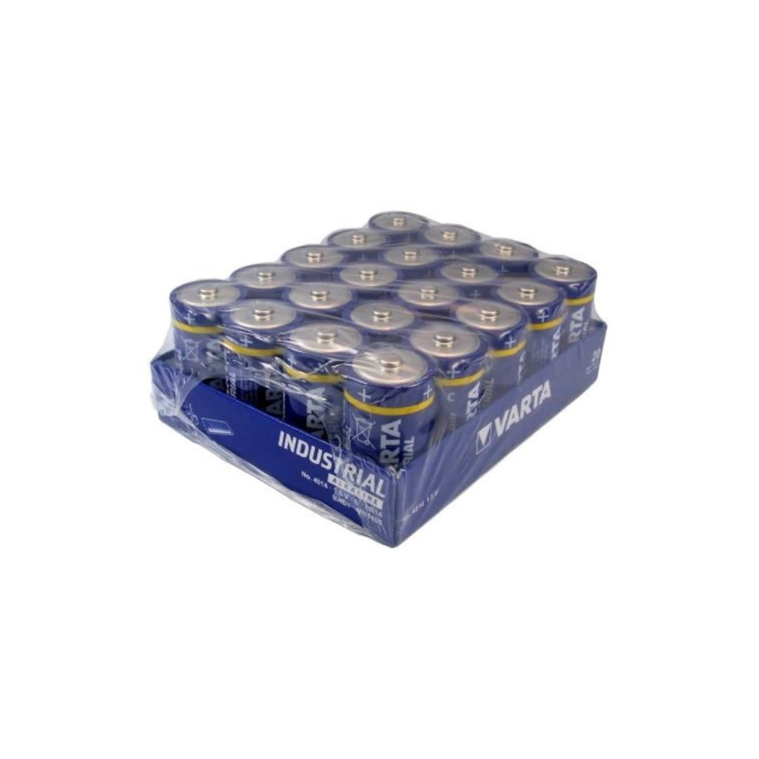 20x Varta Industrial R14/C Alkaline batteries Foil