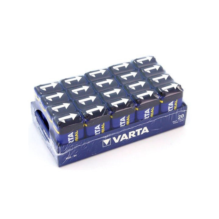 20x Varta Industrial 6LR61 9V Alkaline Batteries Set of 20 Advanced Professional