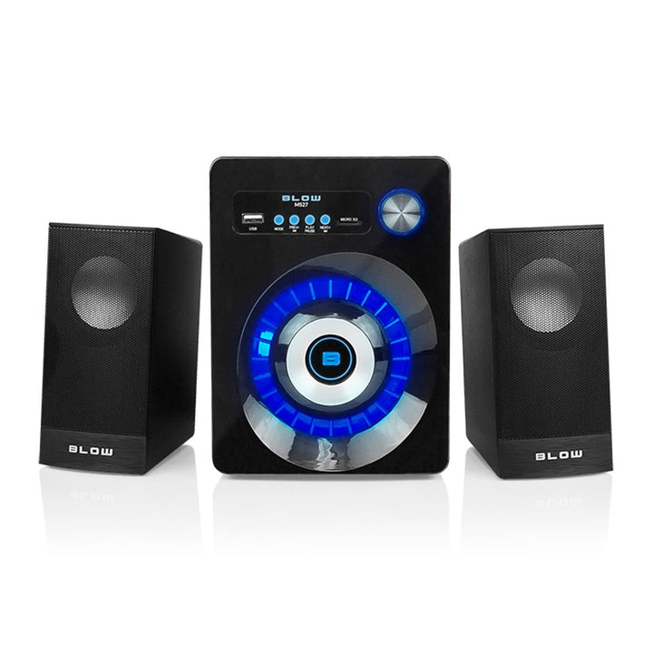 Séid 66-378# Cainteoirí Ríomhaireachta Socrú Subwoofer Bluetooth 2.1 BT LED USB FM Raidió AUX SD