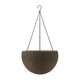 Keter Hanging Flower Pot Planter Round Stainless Steel Handle 35 x 35 x 22 cm Weather UV Resistant Cappuccino Colour