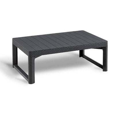 Keter Allibert Rattan Lyon, Graphite, Adjustable height, Durable Plastic