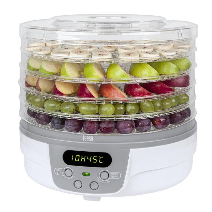 Teesa TSA3031 Electric Food Dehydrator Mushroom Fruit Dryer 5 Trays LED Display Timer 250W