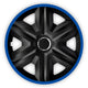 NRM 14" Wheel Covers Universal Hubcaps Easy Assembly 4 PCS Black Blue Heavy Duty