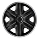 NRM 14" Wheel Covers Universal Hubcaps Easy Assembly 4 PCS Black Silver Heavy Duty