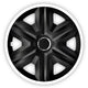 NRM 15" Wheel Covers Hubcaps Universal Set 4 PCS Weather Resistant White Black