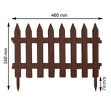 PROSPERPLAST Garden Classic IP£SU R222 Garden Short Small Fence Brown 3.2m Edging Fencing Flowerbed Lawn Border Sturdy
