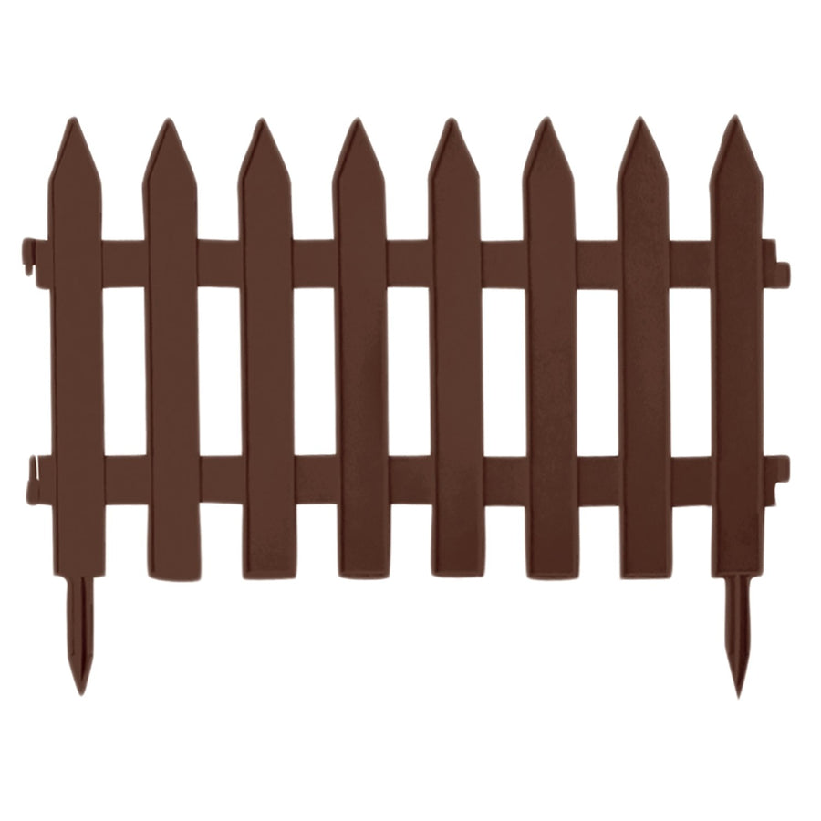 PROSPERPLAST Garden Classic IP£SU R222 Garden Short Small Fence Brown 3.2m Edging Fencing Flowerbed Lawn Border Sturdy