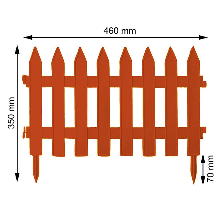 Garden fence PROSPERPLAST Garden Classic IPŁSU R624 terracotta
