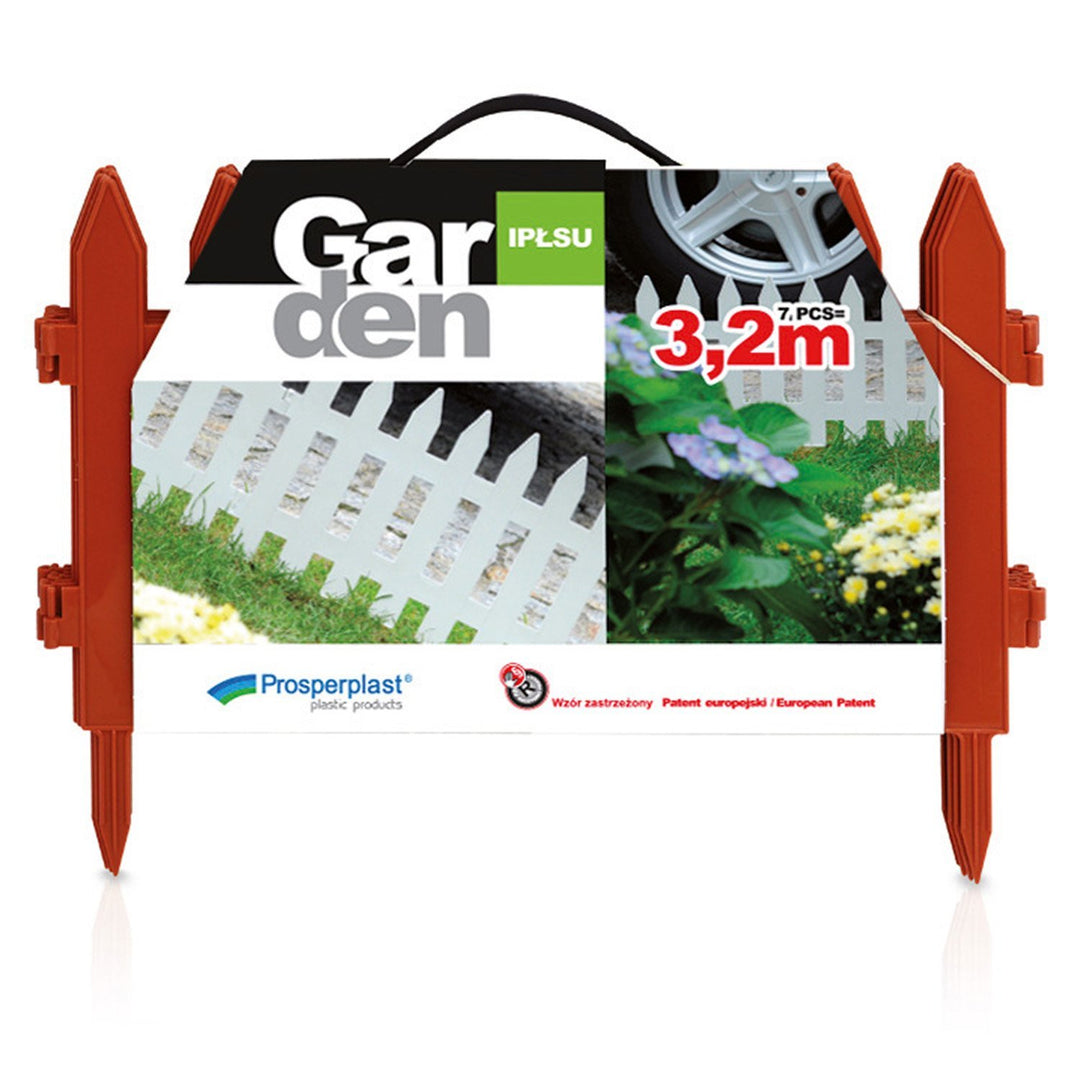 Garden fence PROSPERPLAST Garden Classic IPŁSU R624 terracotta