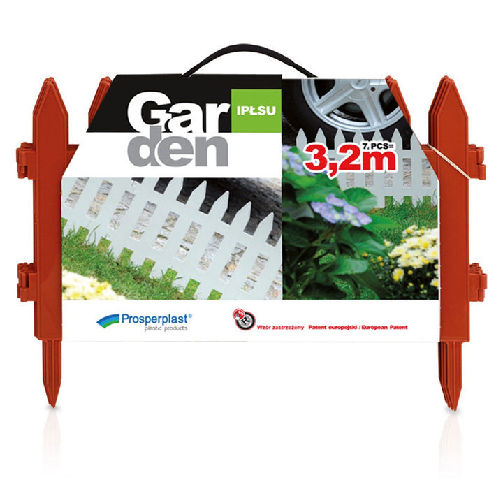 Garden fence PROSPERPLAST Garden Classic IPŁSU R624 terracotta