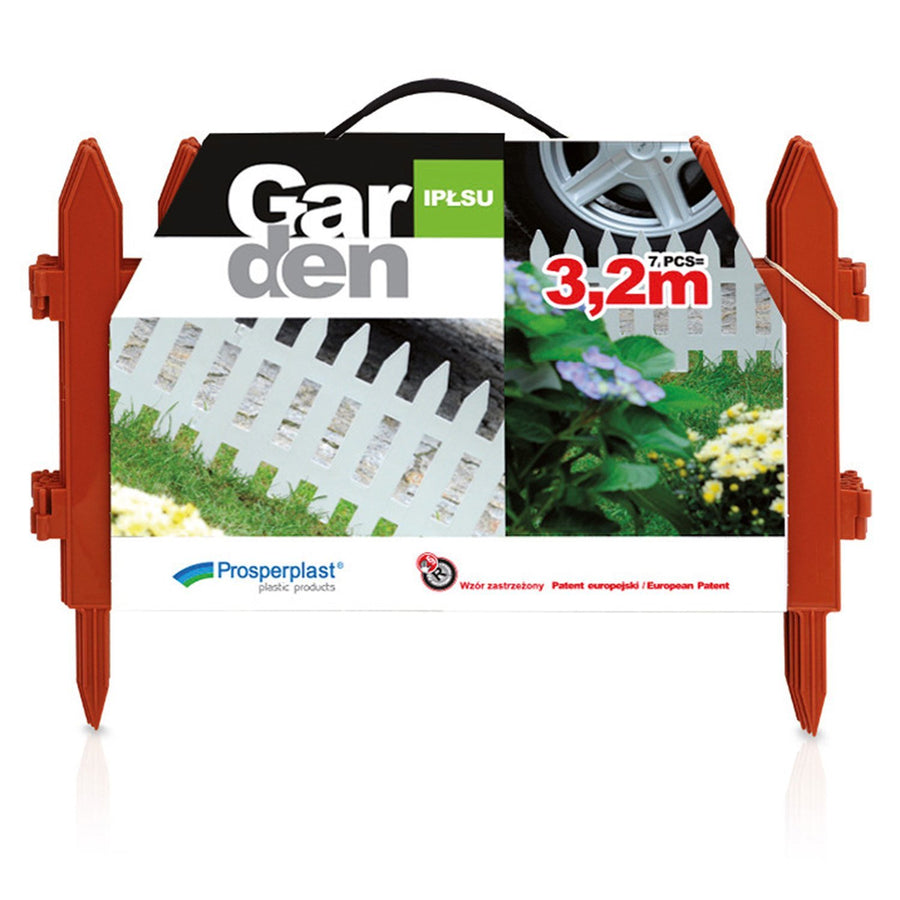Garden fence PROSPERPLAST Garden Classic IPŁSU R624 terracotta