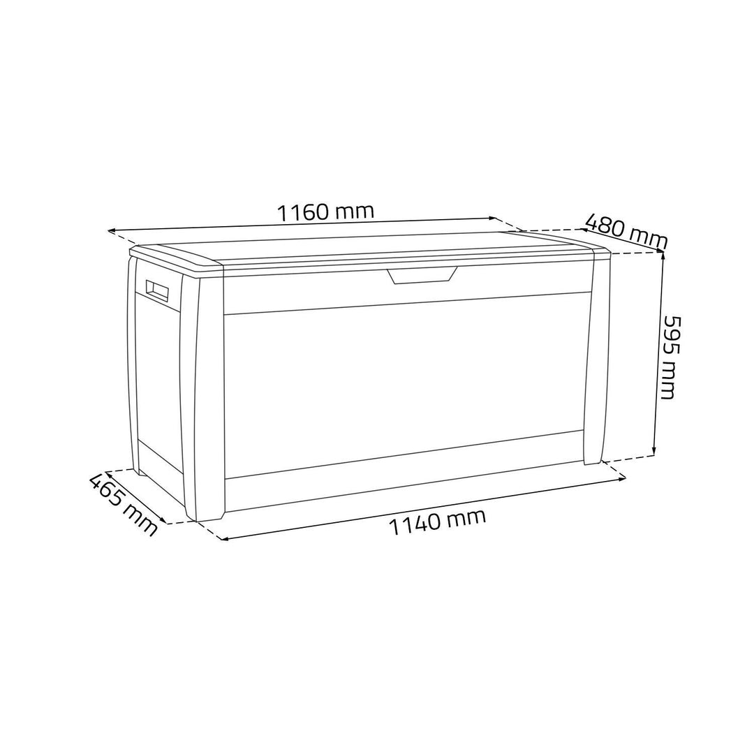 Prosperplast MBR310-440U Boxe Rato UMBRA Garden Storage Box Container Chest 310L Durable and Solid