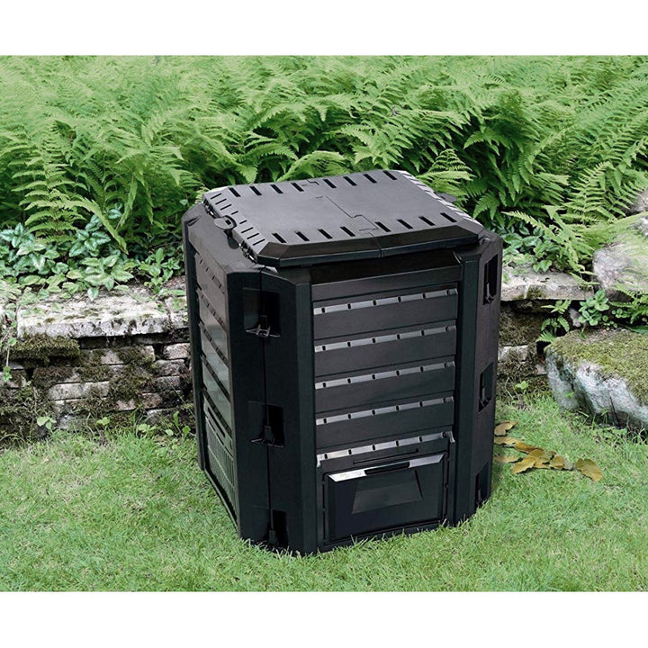 Prosperplast Compogreen IKST380C-S411 Garden Composter 380L Capacity Colour Black Frost-Resistant