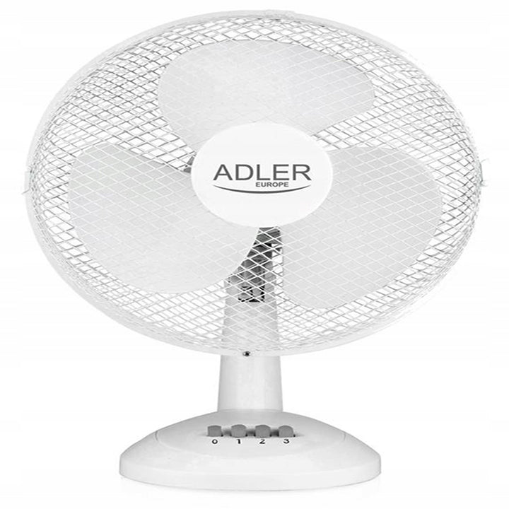 Desk Table Mini Fan 70W Rotating 3 Speeds Adjustable Tilt 30cm Stable Base 12”