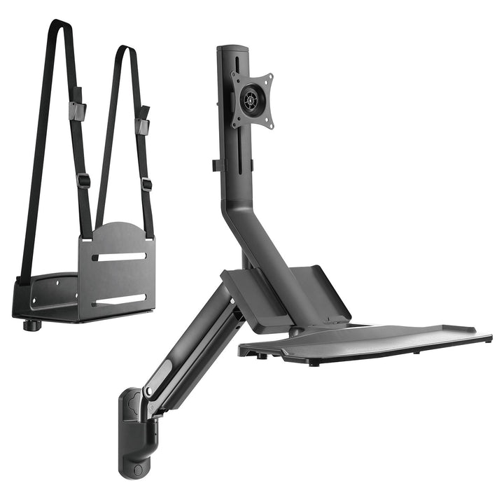 Maclean MC-838 3in1 Monitor Keyboard & PC Bracket Computer Holder Wall Mount Tray 17" - 32" VESA