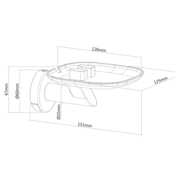 Sealbhóir Lúibíní Wall Mount Maclean MC-840 le haghaidh Sonos One / One SL / Play Seasta Sturdy Black Matt