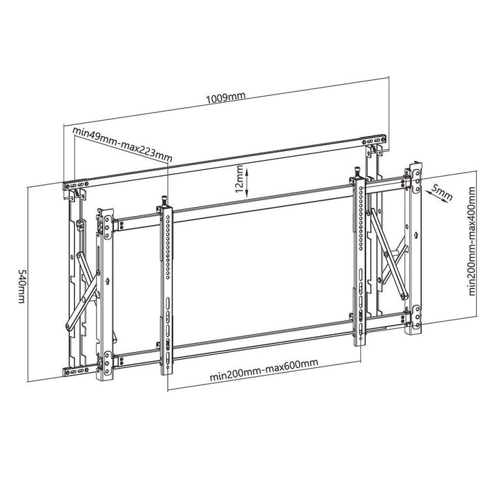 Maclean MC-845 TV Wall Mount Bracket Universal 46" - 52" 35kg VESA LCD LED Monitor Adjustable