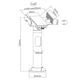Maclean MC-847 Payment Terminal Card Holder Desk Table Mount Adjustable Universal Pole Tabletop Stand