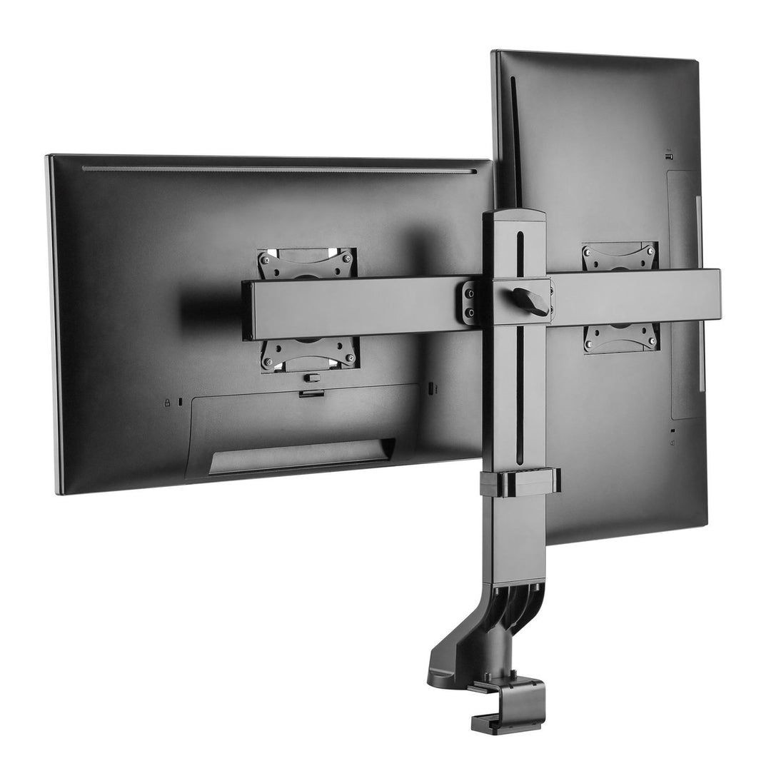 Lúibín Monatóir Maclean MC-854 Gléasta Dúbailte Deisce Do 2 Monatóirí 17" - 27" 14kg VESA LCD LED