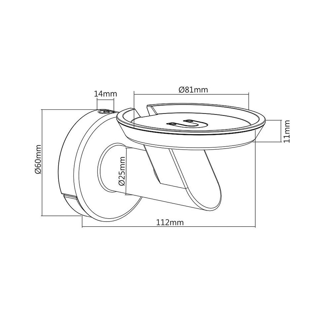 Maclean - MC-857 Wall Mount Bracket for Google Home Smart Speaker Holder Magnetic Base