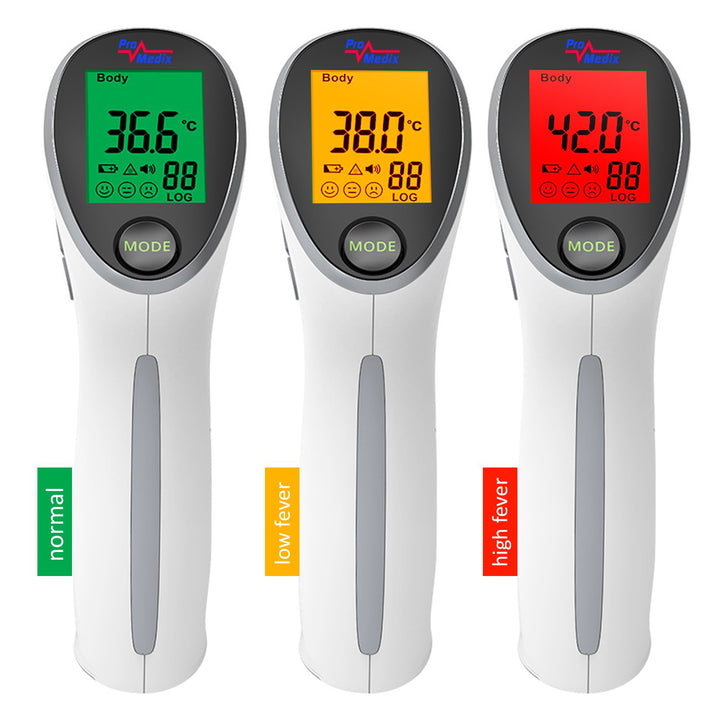 Promedix PR-960 Non-Contact Infrared Medical Thermometer, Battery Operated, for Body and Surface, Multipurpose