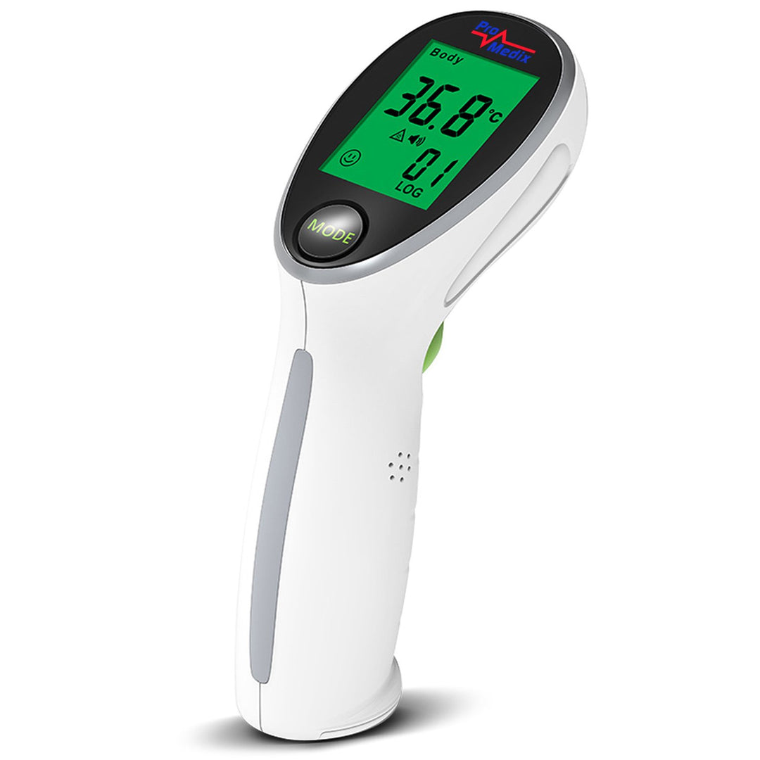 Promedix PR-960 Non-Contact Infrared Medical Thermometer, Battery Operated, for Body and Surface, Multipurpose