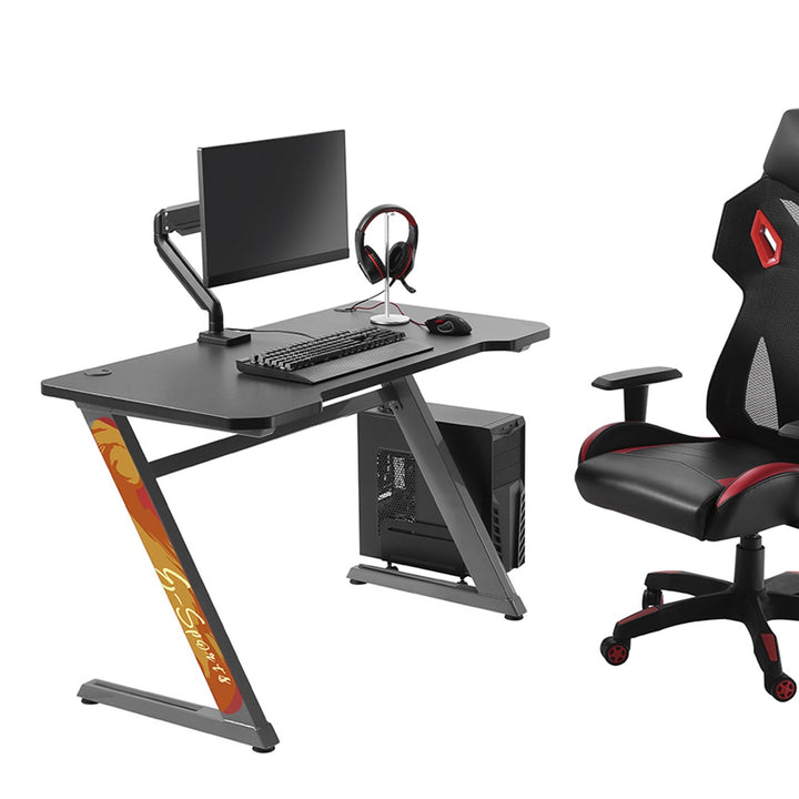 NanoRS RS120 Gaming Computer Desk Gamer Ergonomic Design Modern Solid Durable