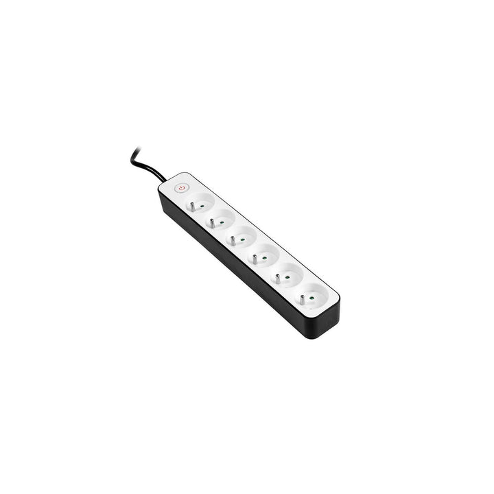 TRACER Zebra 1.5m 6-socket surge protector power strip
