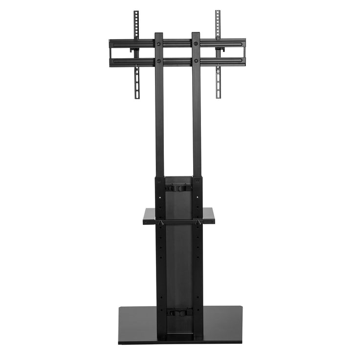 Maclean MC-865 Professional Modern TV Floor Stand with a Shelf for 37" - 70"  Screens, max load 40kg, max VESA 600x400, Adjustable height, TV Entertainment Station