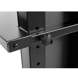 Maclean MC-865 Professional Modern TV Floor Stand with a Shelf for 37" - 70"  Screens, max load 40kg, max VESA 600x400, Adjustable height, TV Entertainment Station