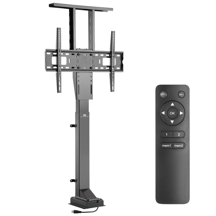 Maclean MC-866 Electric TV Lift Mount Bracket Universal Adjustable 37'' - 65" Remote Control 50kg VESA Ceiling & Floor Mount